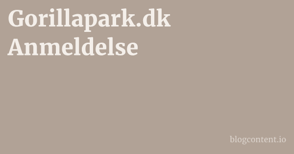 Gorillapark.dk Anmeldelse 1 by Partners