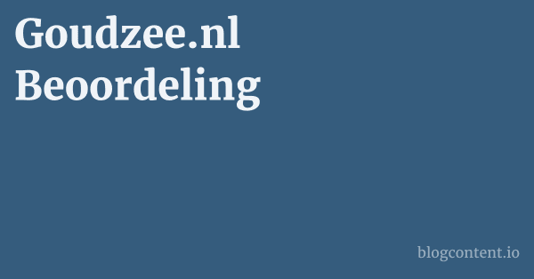 Goudzee.nl Beoordeling 1 by Partners