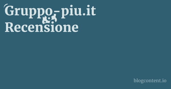 Gruppo-piu.it Recensione 1 by Partners