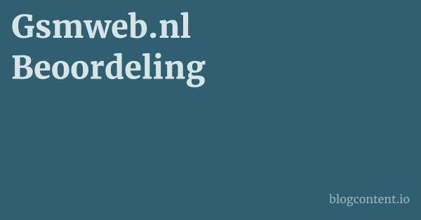 Gsmweb.nl Beoordeling 1 by Partners