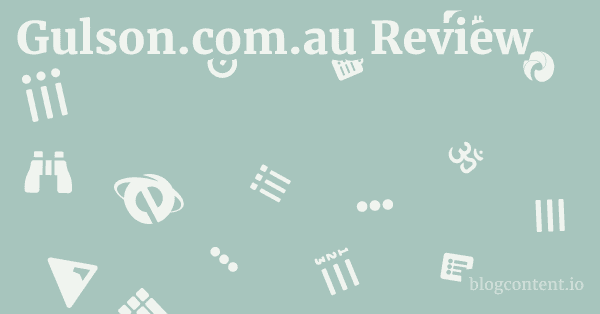 Gulson.com.au Review 1 by Partners