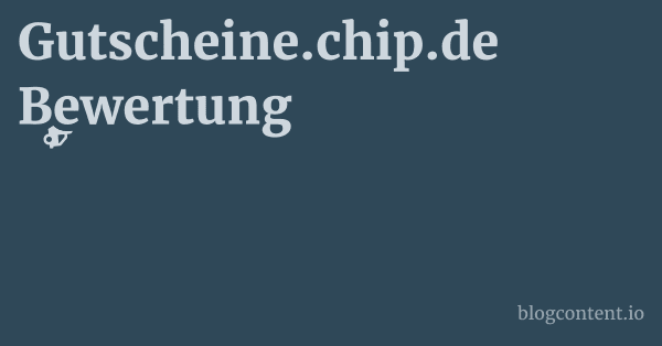 Gutscheine.chip.de Bewertung 1 by Partners