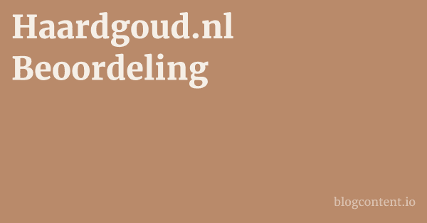 Haardgoud.nl Beoordeling 1 by Partners