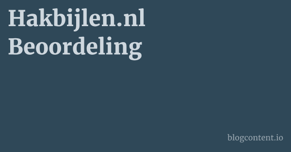 Hakbijlen.nl Beoordeling 1 by Partners