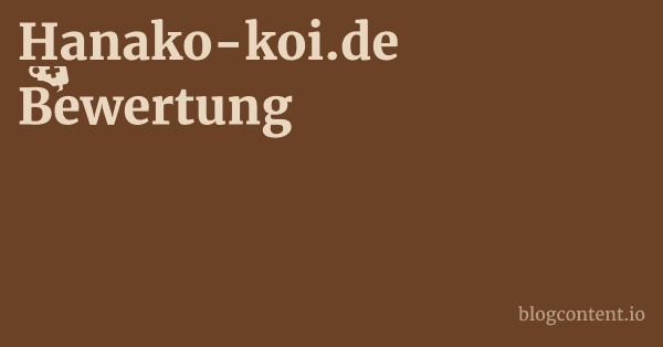 Hanako-koi.de Bewertung 1 by Partners