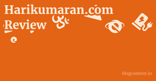 Harikumaran.com Review 1 by Partners