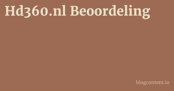 Hd360.nl Beoordeling 1 by Partners