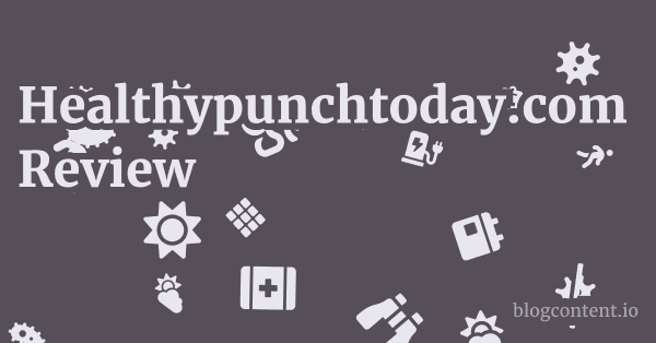 Healthypunchtoday.com Review 1 by Partners