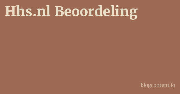 Hhs.nl Beoordeling 1 by Partners