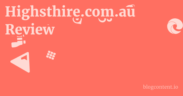 Highsthire.com.au Review 1 by Partners