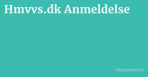 Hmvvs.dk Anmeldelse 1 by Partners