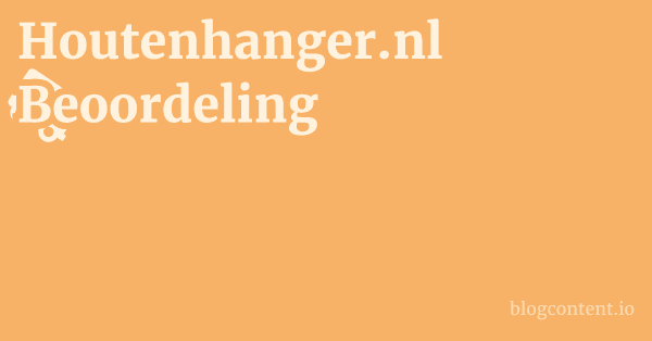 Houtenhanger.nl Beoordeling 1 by Partners