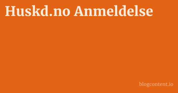 Huskd.no Anmeldelse 1 by Partners