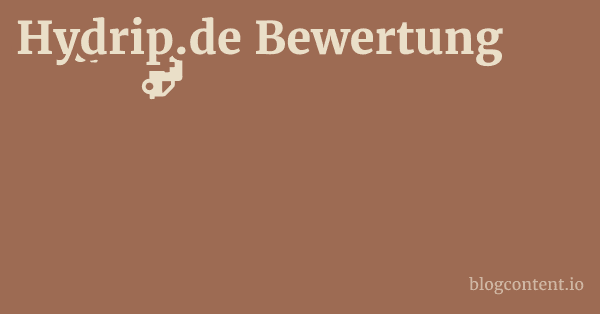 Hydrip.de Bewertung 1 by Partners