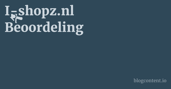 I-shopz.nl Beoordeling 1 by Partners