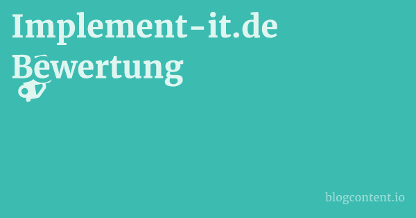 Implement-it.de Bewertung 1 by Partners