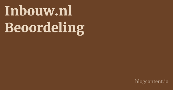 Inbouw.nl Beoordeling 1 by Partners