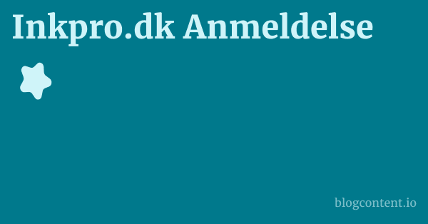 Inkpro.dk Fremtidsperspektiver og Anbefalinger 1 by Partners