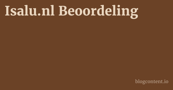 Isalu.nl Beoordeling 1 by Partners
