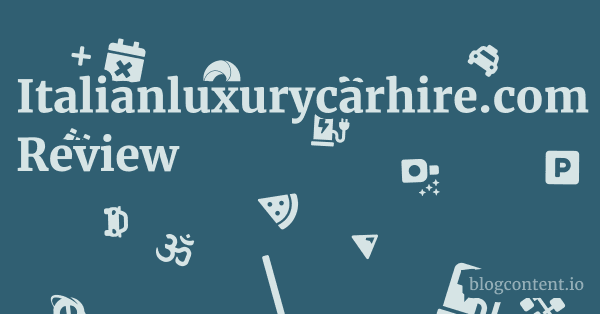 Italianluxurycarhire.com Review 1 by Partners