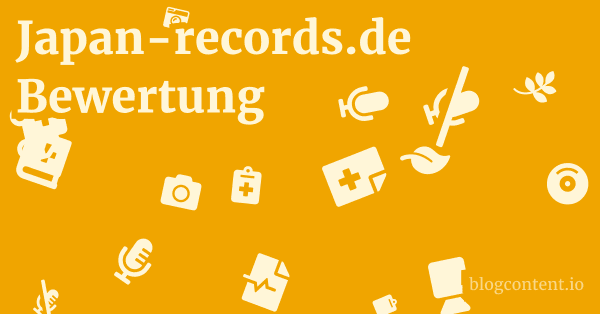 Japan-records.de Bewertung 1 by Partners