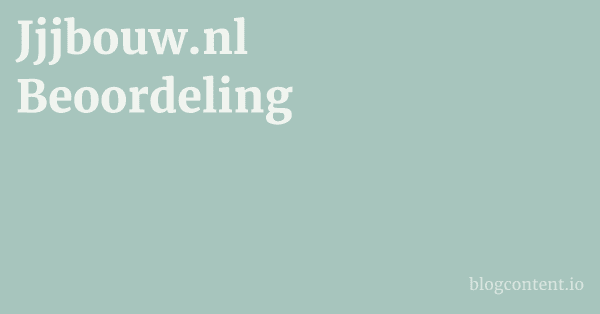 Jjjbouw.nl Beoordeling 1 by Partners