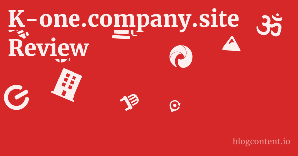 K-one.company.site Review 1 by Partners