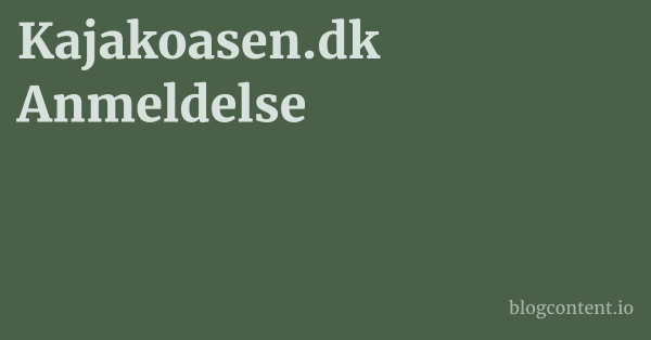 Kajakoasen.dk Anmeldelse