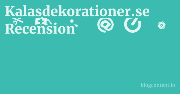 Kalasdekorationer.se Recension 1 by Partners