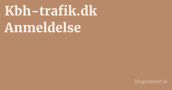 Kbh-trafik.dk Anmeldelse 1 by Partners