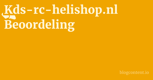Kds-rc-helishop.nl Beoordeling 1 by Partners