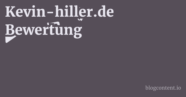Kevin-hiller.de Bewertung 1 by Partners