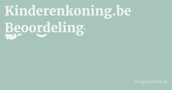 Kinderenkoning.be Beoordeling 1 by Partners