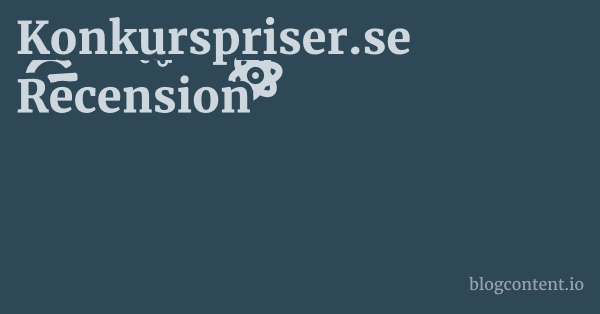 Konkurspriser.se Recension 1 by Partners