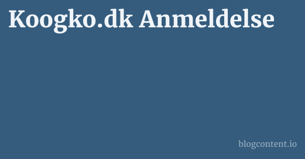 Koogko.dk Anmeldelse 1 by Partners