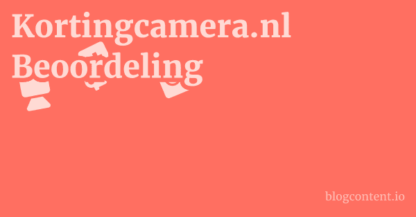 Kortingcamera.nl Beoordeling 1 by Partners