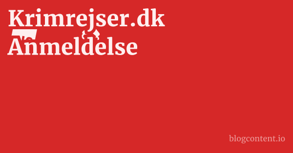 Krimrejser.dk Anmeldelse 1 by Partners