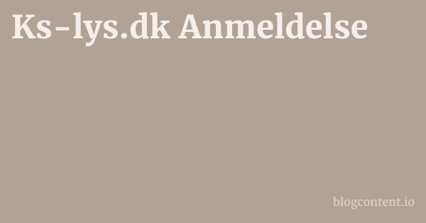 Ks-lys.dk Anmeldelse 1 by Partners