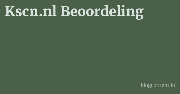 Kscn.nl Beoordeling