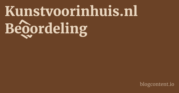 Kunstvoorinhuis.nl Beoordeling 1 by Partners