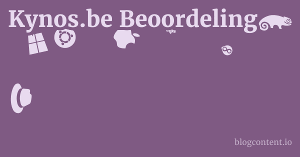 Kynos.be Beoordeling 1 by Partners