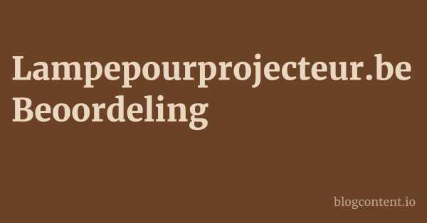 Lampepourprojecteur.be Beoordeling 1 by Partners
