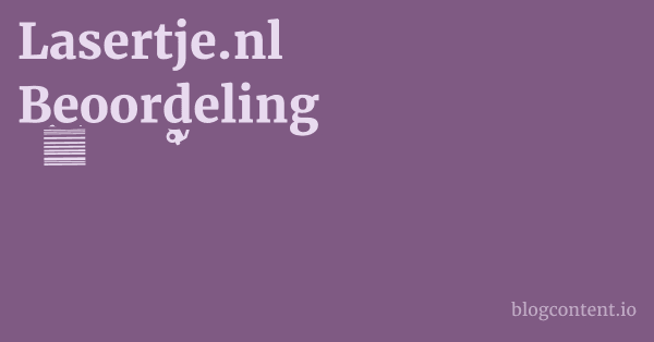 Lasertje.nl Beoordeling 1 by Partners