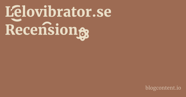 Lelovibrator.se Recension 1 by Partners