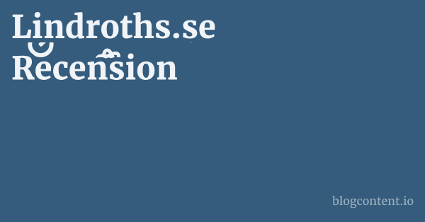 Lindroths.se Recension 1 by Partners