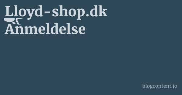 Lloyd-shop.dk Anmeldelse 1 by Partners
