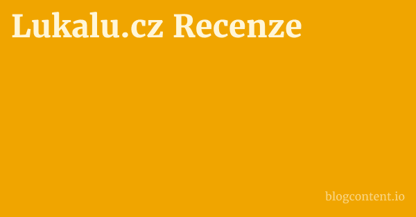 Lukalu.cz Recenze 1 by Partners
