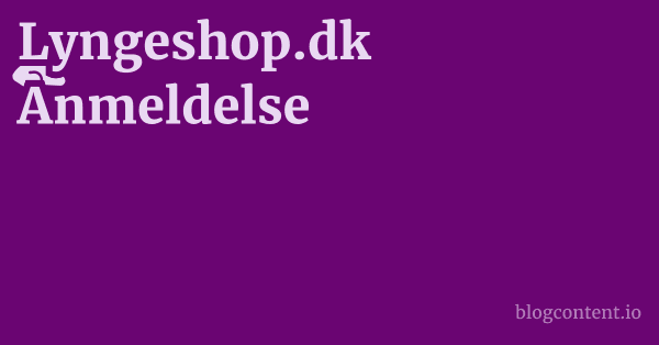 Lyngeshop.dk Anmeldelse 1 by Partners