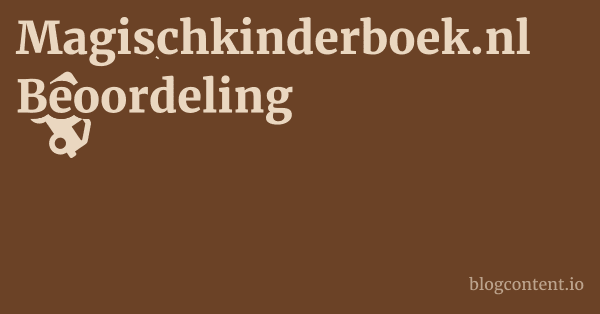 Magischkinderboek.nl Beoordeling 1 by Partners