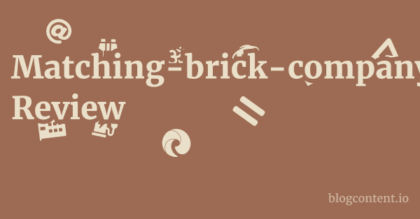 Matching-brick-company.co.uk Review 1 by Partners